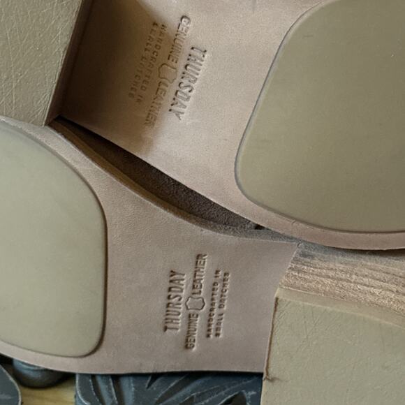 Thursday Boot Co Everyday Downtown Taupe Brown Suede Ankle Boots Size 8 - Picture 14 of 14